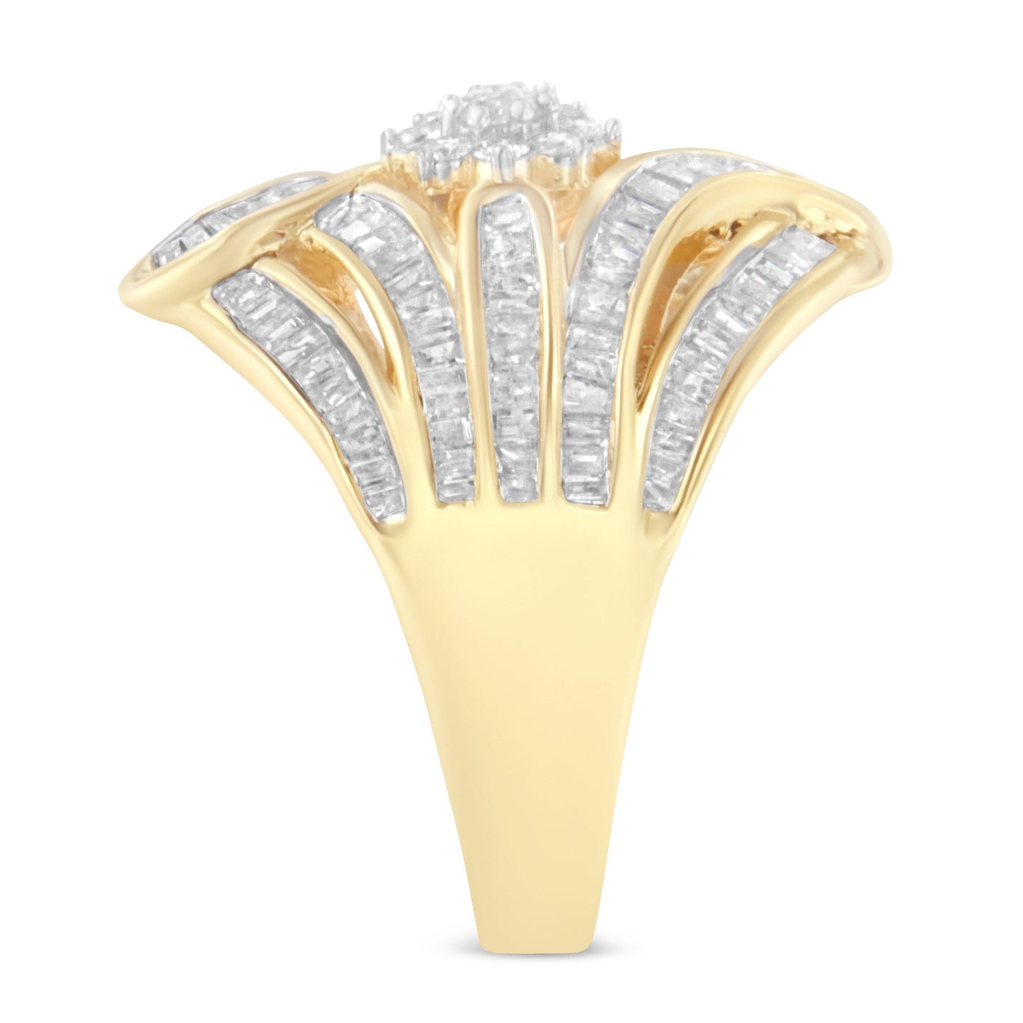 10K Yellow Gold Diamond Ring (1 Cttw, I-J Color, I2-I3 Clarity) - Size 7