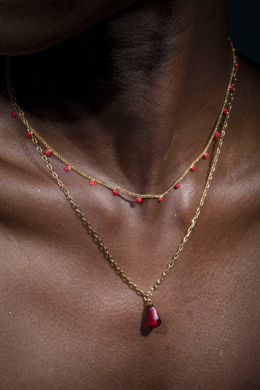 Seed of Life Necklace Set – Pomegranate Seed