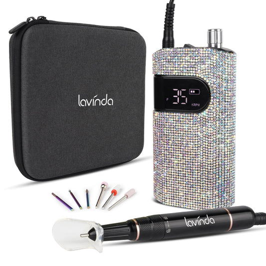 Wand Bling Nail Drill - Crystal Diamond - 35,000 RPM Rechargeable