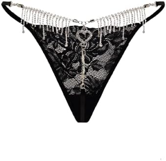 Women's Sparkling Butterfly Chain Underwear Low Rise Cheeky G String Panty