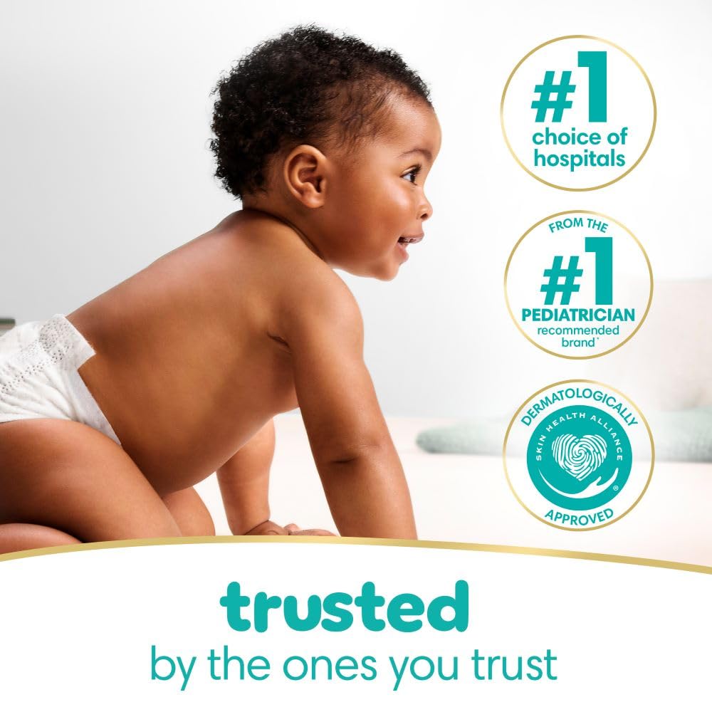 Pampers Baby Wipes Sensitive, Water Based Baby Wipes, Hypoallergenic and Unscented Baby Wipes, 56 Wipes Total (1 Flip-Top Packs)
