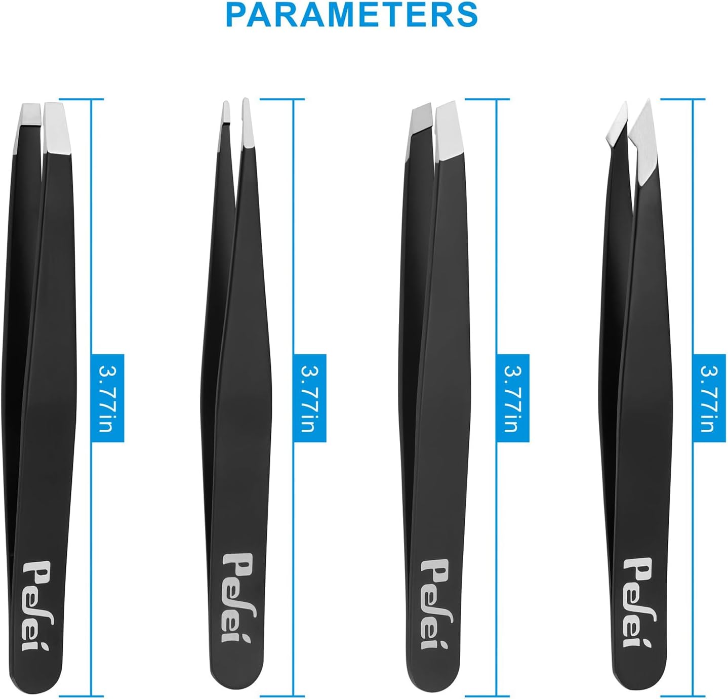 Tweezers Set - Professional Stainless Steel for Eyebrows