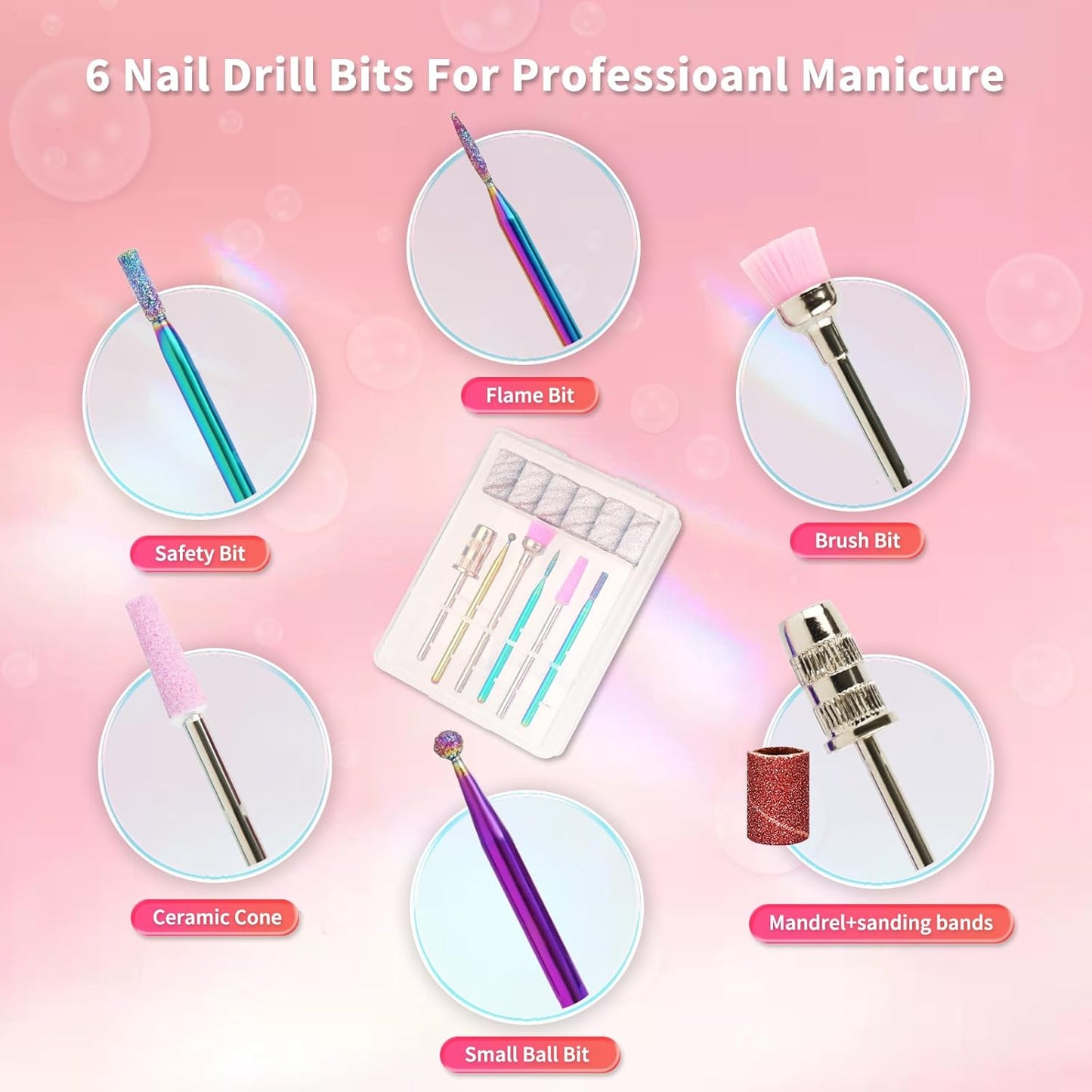 Crown Nail Lamp & Wand Lite Drill Bundle - Crystal Diamond
