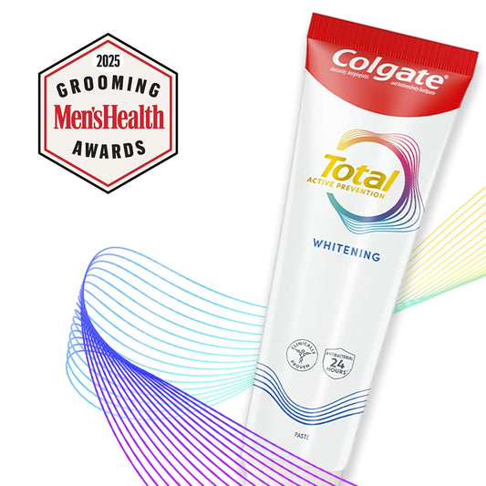 Colgate Total Active Prevention Travel Toothpaste, Whitening Toothpaste with Fluoride, Antibacterial, Mint, Clinically Proven Gum Health, Travel Size 1.4 oz