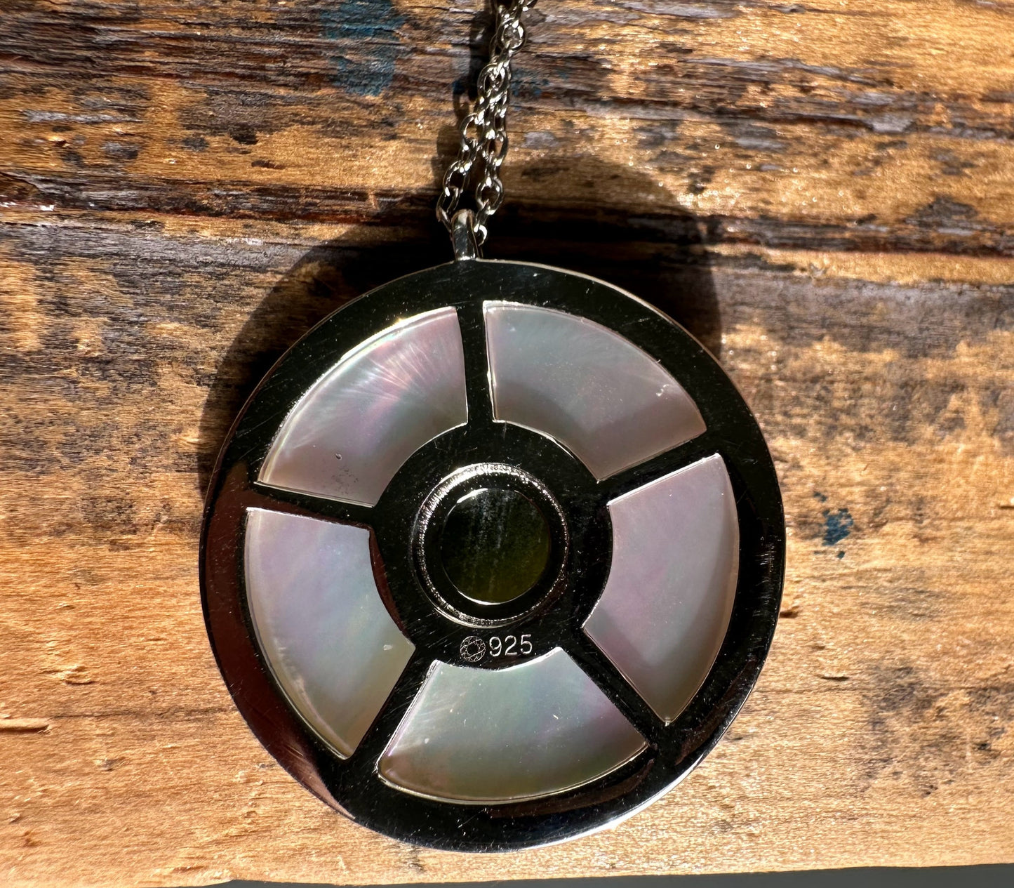 Charms & Pendants jewelry Canadian Jade and Mother of Pearl Pendant - 4118