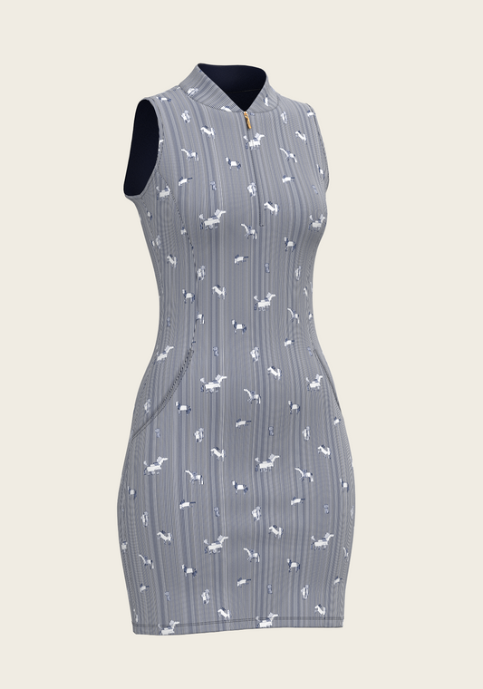 Navy Stripes Golf Dress