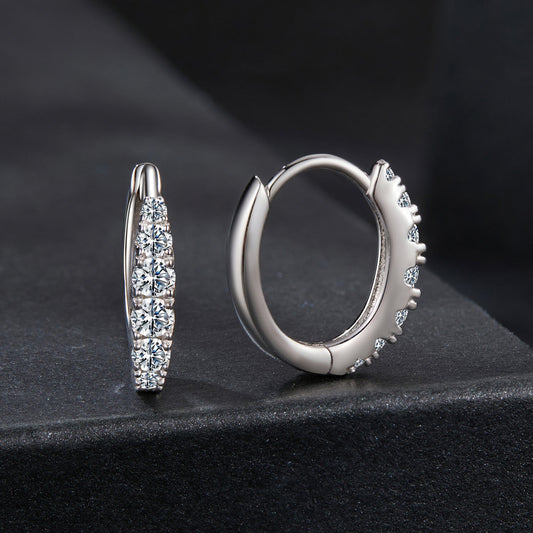 925 Sterling Silver + Moissanite earring for Women