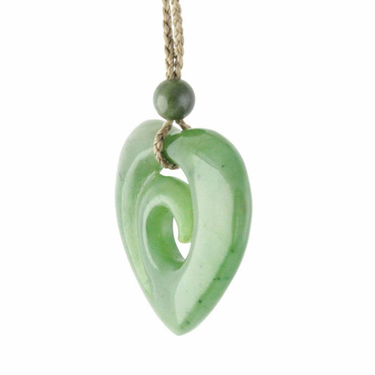 Charms & Pendants jewelry Jade Pendant, Koru-Heart - HNW-2890