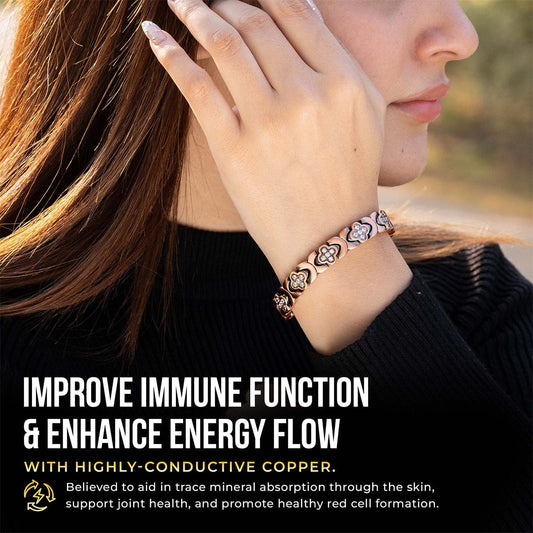 Copper Clover Magnetic Bracelet for Women