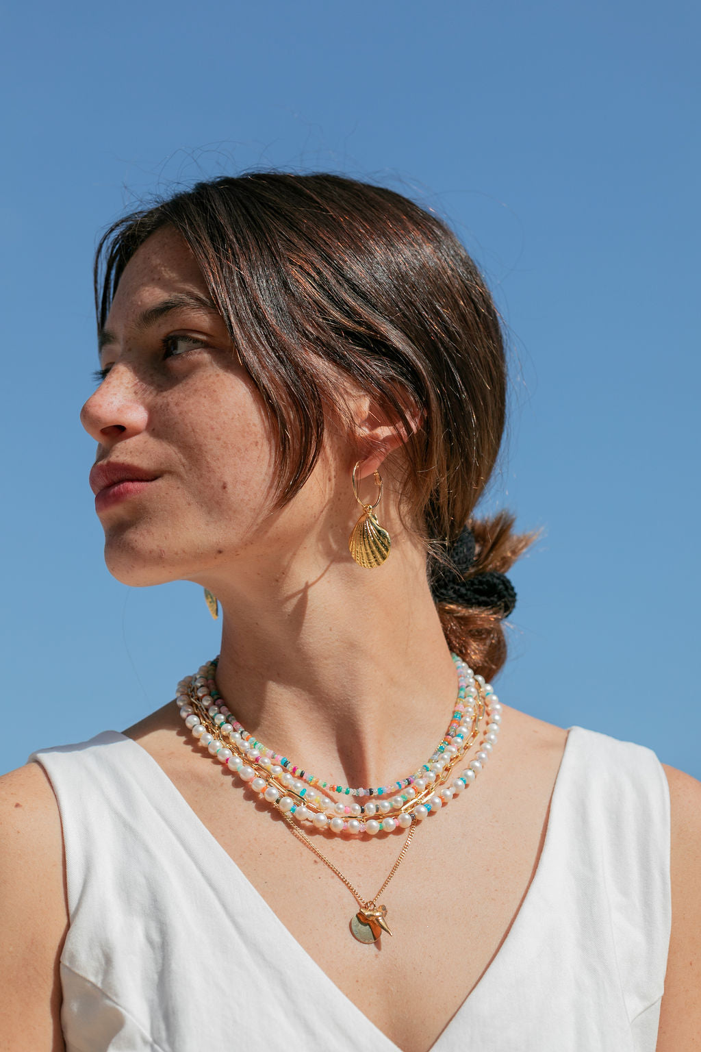 Sale - Rainbow Mixed Opal Necklace - Kalei