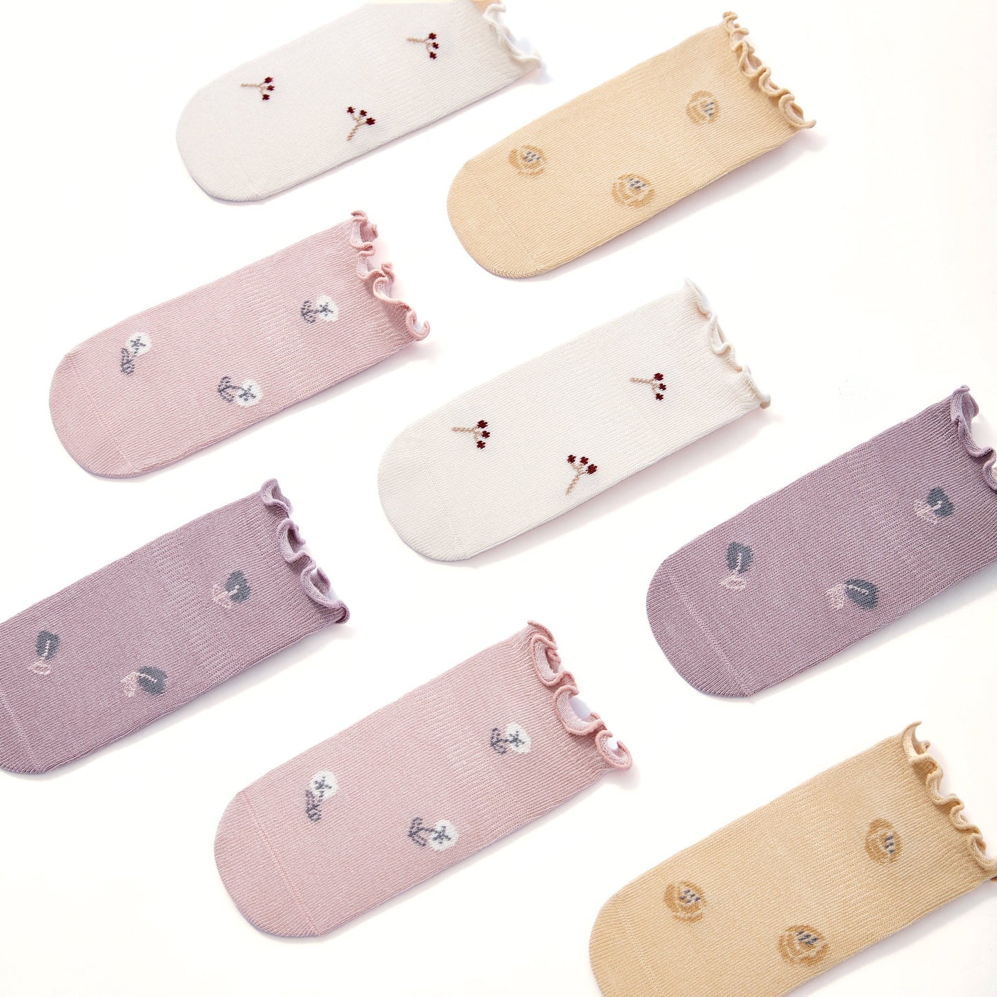 Socks Little Wonder Things- Organic- 4 Pairs of Stay-On Baby & Toddler Non-Slip Socks