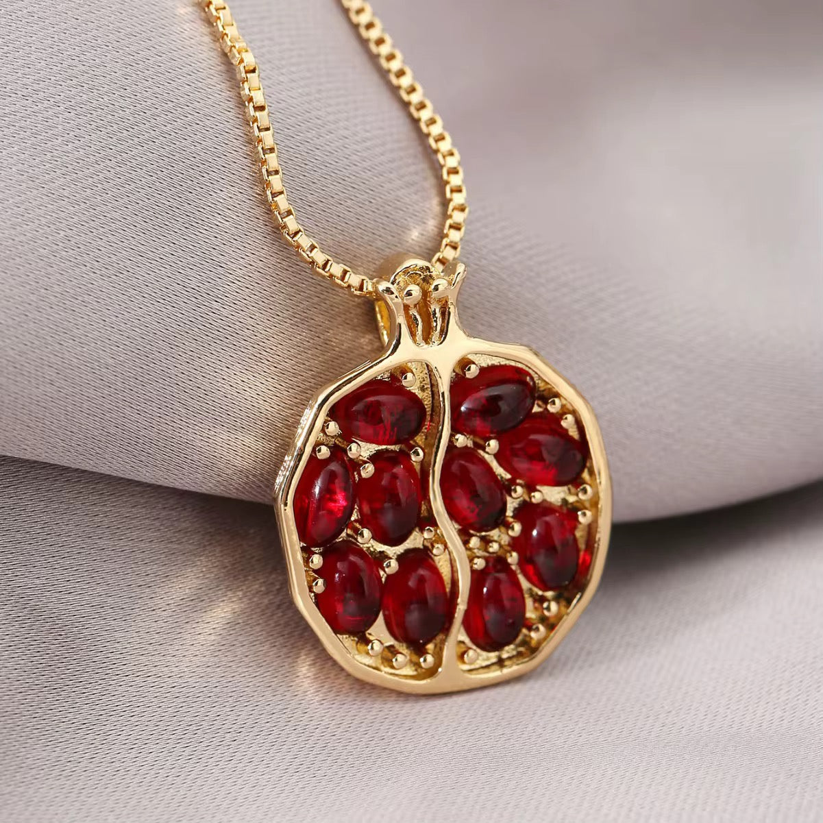 Eternal Bloom Pomegranate Pendant Necklace