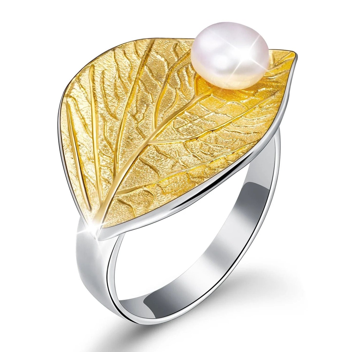 Pearl Leaf Ring