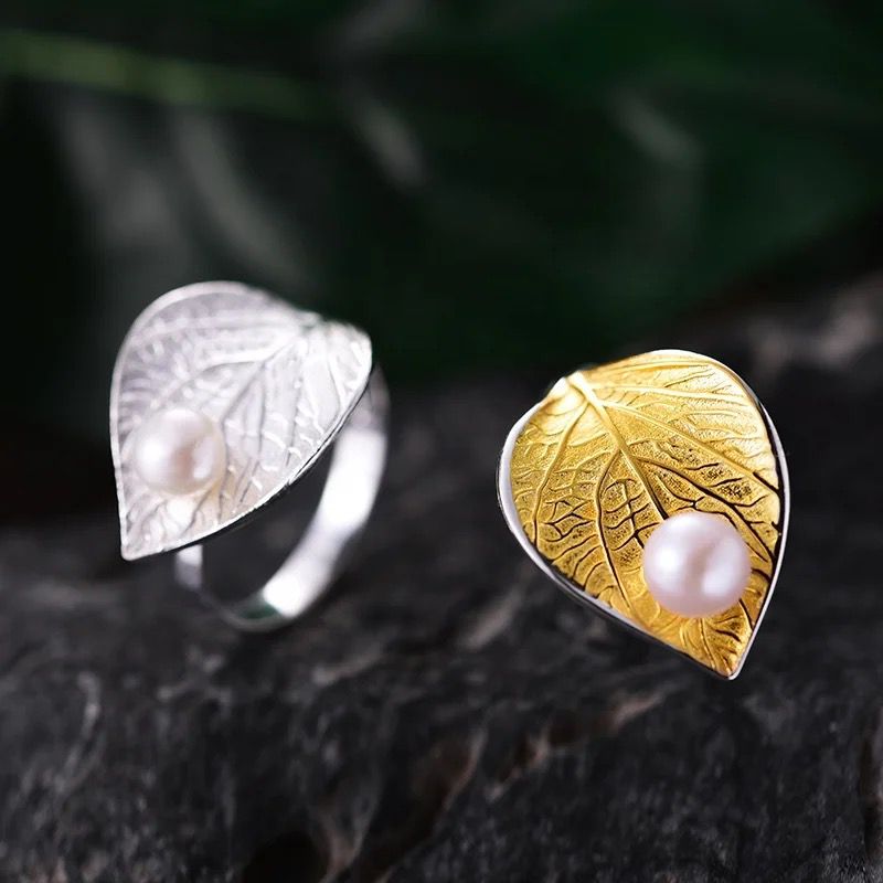 Pearl Leaf Ring