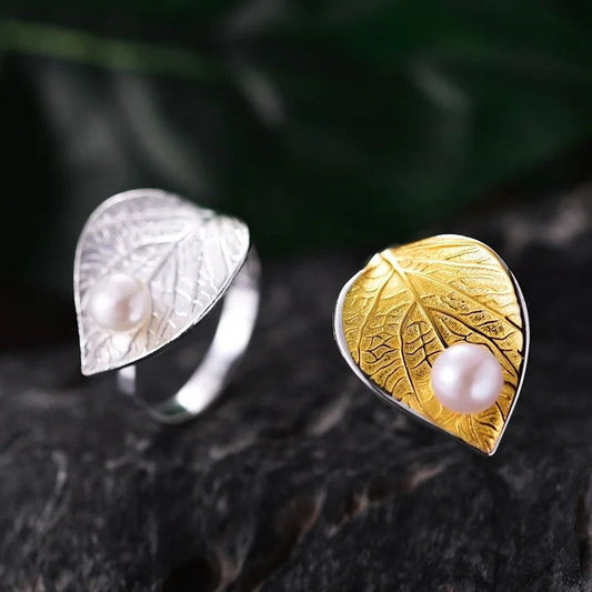 Pearl Leaf Ring