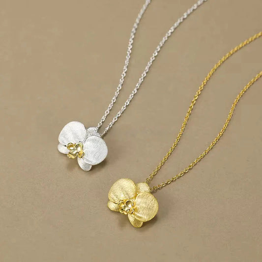Orchid Pendant Necklace