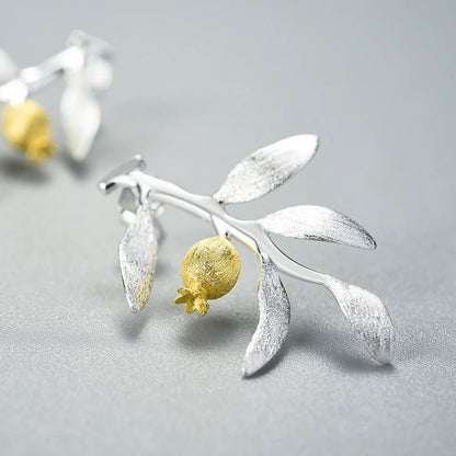 Pomegranate Branch Earrings