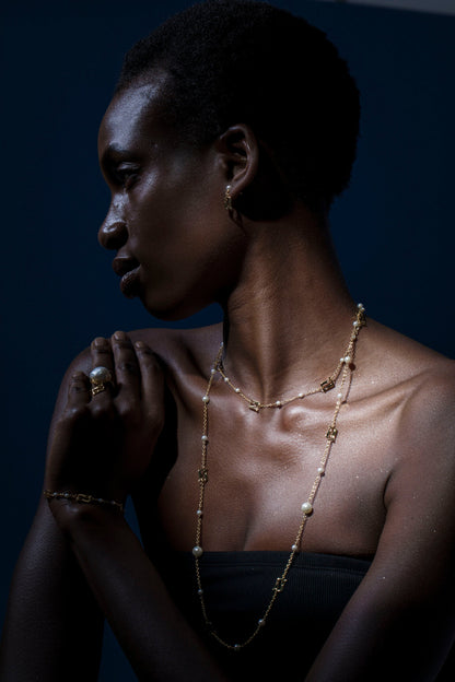 Beginning Pearl  Logo Necklace