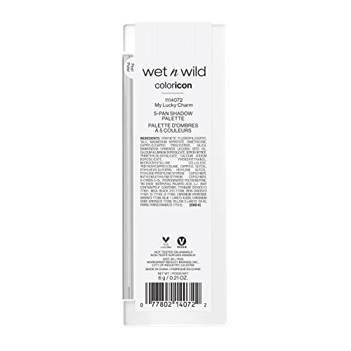 wet n wild Color Icon Eyeshadow Makeup 5 Pan Palette, Matte, Shimmer, Metallic, Long Wearing, Rich Buttery Pigment, Cruelty Free