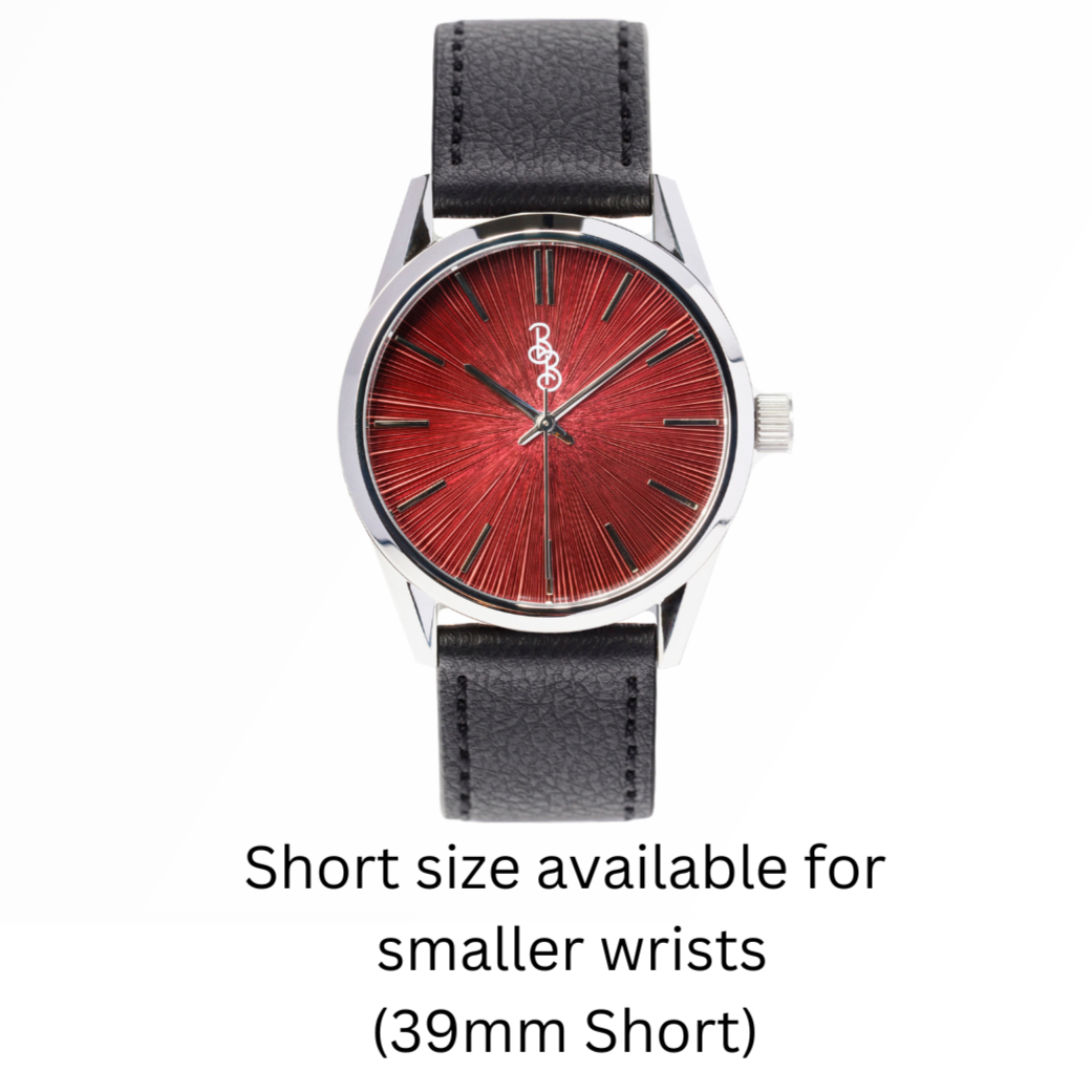 wristwatch Burgundy Sunburst Watch