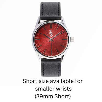 wristwatch Burgundy Sunburst Watch