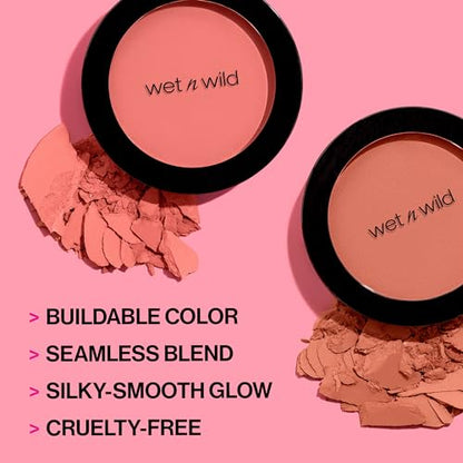 wet n wild Color Icon Blush, Effortless Matte Natural Sheer Glow & Seamless Blend, Luxuriously Infused Smooth Jojoba Oil, Cruelty-Free & Vegan