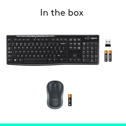 Wireless Keyboard and Mouse MK270 Combo for Windows, 2.4 GHz, 8 Multimedia Keys