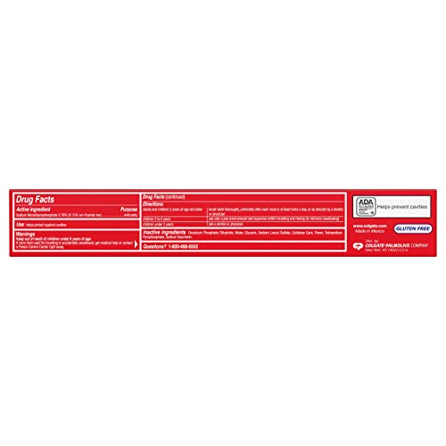 Colgate Cavity Protection Toothpaste with Fluoride, Minty Great Regular Flavor, Anti Cavity Toothpaste, 6 Oz Tube