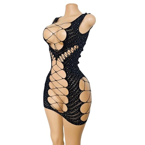 Fishnet Bodystocking One Piece Mesh Bodysuit Sexy Tights Full Body See Through Jumpsuit