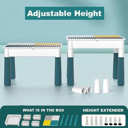 Small Activity Table for Toddlers 1-3, Kids Sensory Table for Playing Building Blocks, Marble Run Toy, Sand & Water (Small)