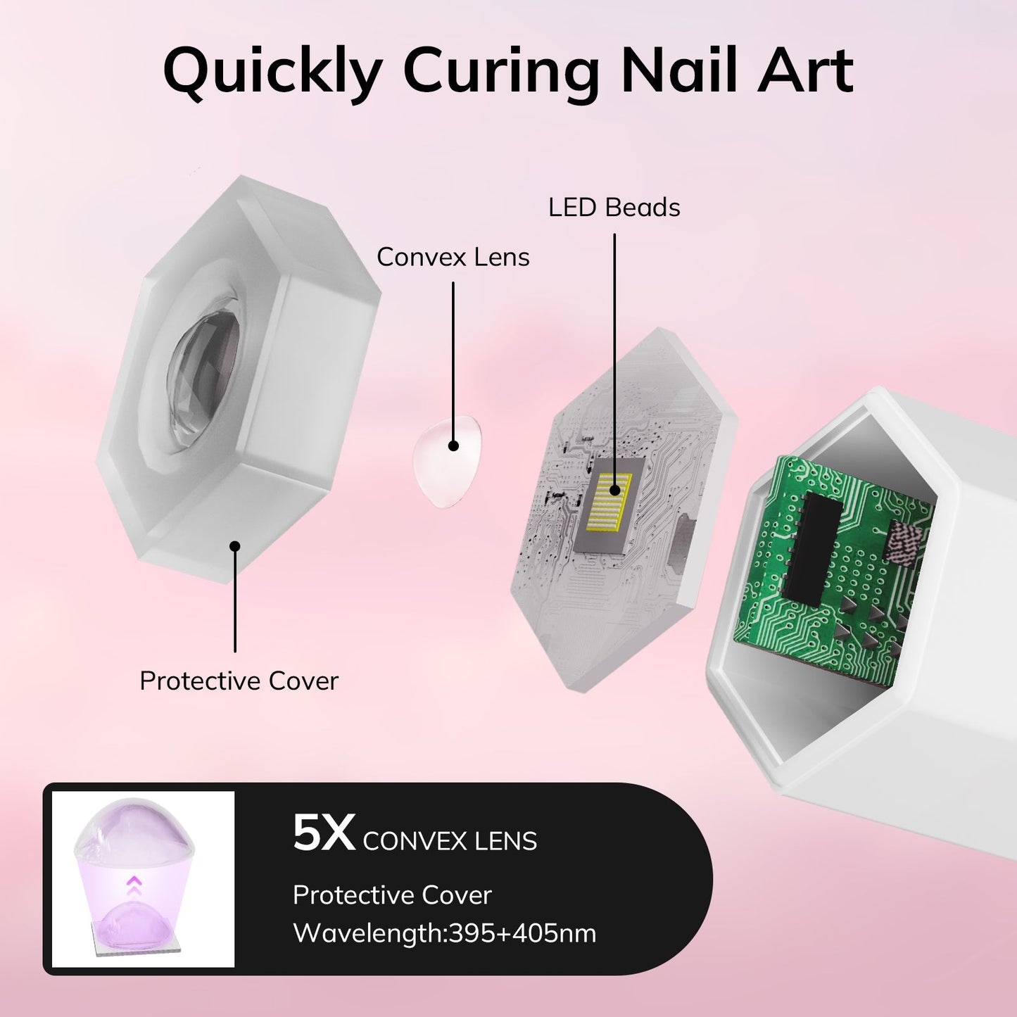 Handheld Mini Nail Light - White