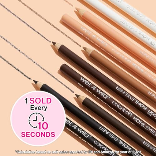wet n wild Color Icon Kohl Eyeliner Pencil, Rich Hyper-Pigmented Color, Smooth Creamy Application, Long-Wearing Matte Finish Versatility, Cruelty-Free