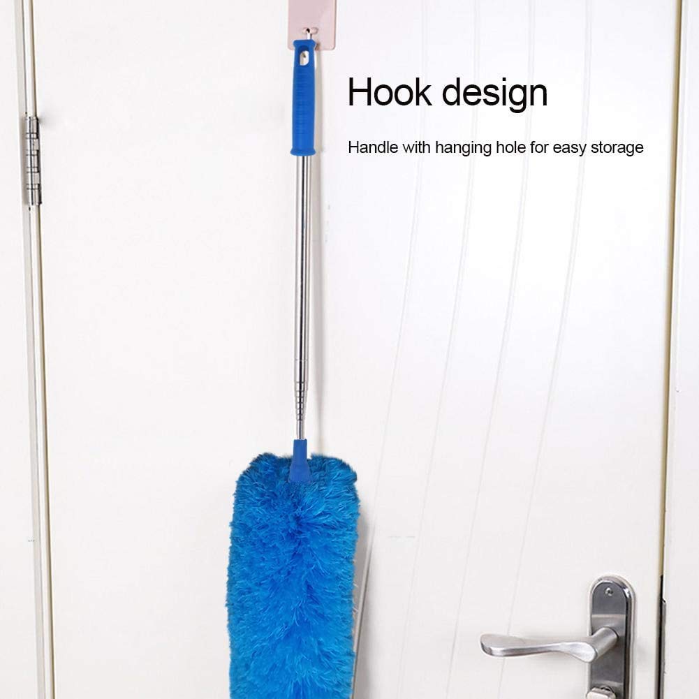 Microfiber Feather Duster Extendable Duster with 100 inches Extra Long Pole, Bendable Head & Long Handle Dusters for Cleaning Ceiling Fan, High Ceiling, Blinds, Furniture & Cars