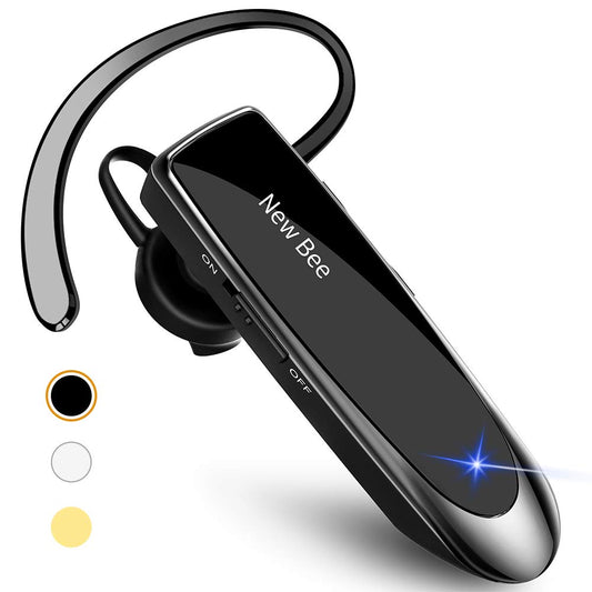 Bluetooth Earpiece V5.0 Wireless Handsfree Headset with Microphone 24 Hrs Driving Headset 60 Days Standby Time for iPhone Android Samsung Laptop Trucker Driver