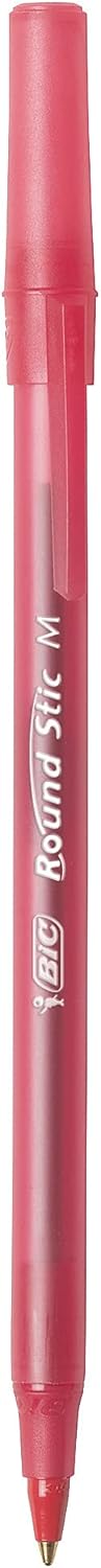 BIC Round Stic Xtra Life Black Ballpoint Pens, Medium Point (1.0mm), 10-Count Pack of Bulk Pens, Flexible Round Barrel for Writing Comfort, No. 1 Selling Ballpoint Pens