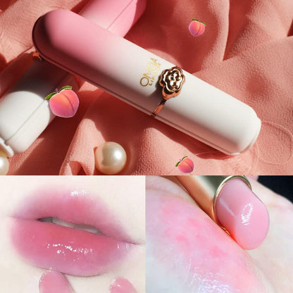 6 Pcs  Lipstick Peach Aloe Vera Strawberry Blueberry Avocado Grape Jelly Lipstick Set Temperature Change Moisturizer flower