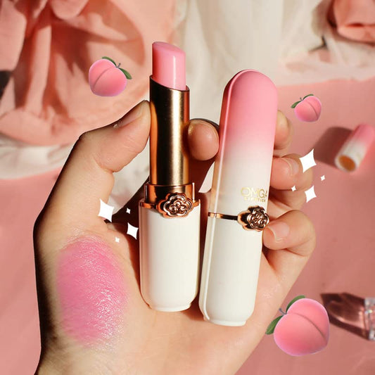 6 Pcs  Lipstick Peach Aloe Vera Strawberry Blueberry Avocado Grape Jelly Lipstick Set Temperature Change Moisturizer flower
