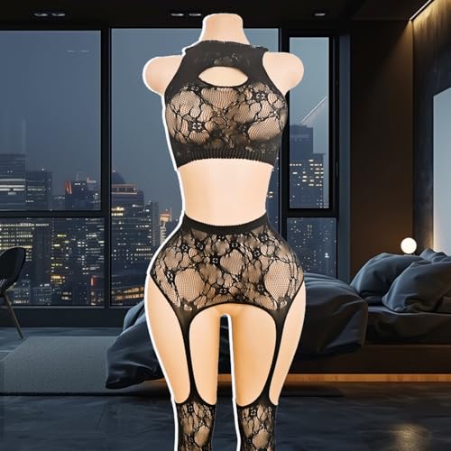 Fishnet Bodystocking One Piece Mesh Bodysuit Sexy Tights Full Body See Through Jumpsuit