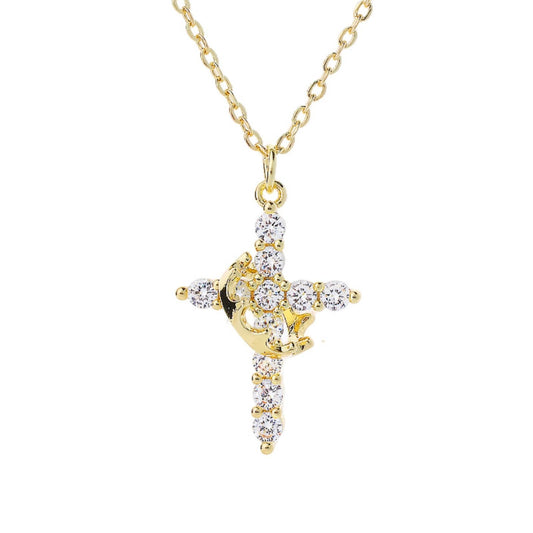 Crown Cross Necklace for Women Ideal Faith-Inspired Jewelry Gift for Every Occasion
