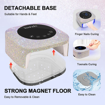 Crown Nail Lamp & Wand Lite Drill Bundle - Crystal Diamond