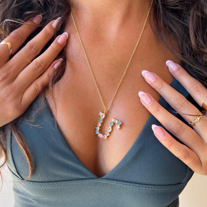 Armenian Initials Pastel Necklace