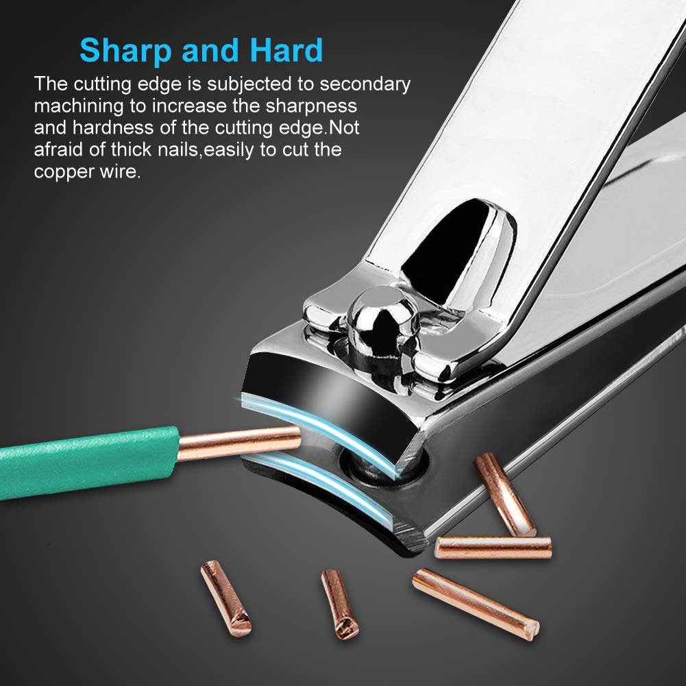 Nail Clippers Set Fingernail and Toenail Clipper Cutters, Manicure Pedicure Kit 18 Pieces Stainless Steel, with Luxurious Travel Case