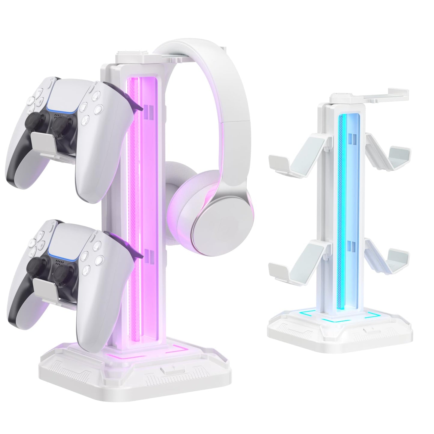 Headset Stand with 9 Light Modes - Controller Holder for Desk