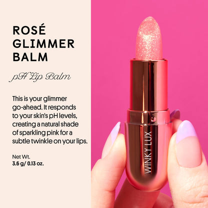 Glimmer Balm, pH Lip Balm, Color Changing Lipstick and Tinted, Vegan & Cruelty Free Lip Balm, Hydrate & Plump
