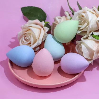 BEAKEY Makeup Sponge Set 5 Pack Micro Porous Low Absorption Soft Latex Free Foundation Beauty Sponges & Blenders for Powder Cream