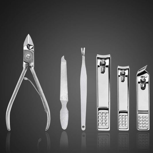 Nail Clippers Set Fingernail and Toenail Clipper Cutters, Manicure Pedicure Kit 18 Pieces Stainless Steel, with Luxurious Travel Case