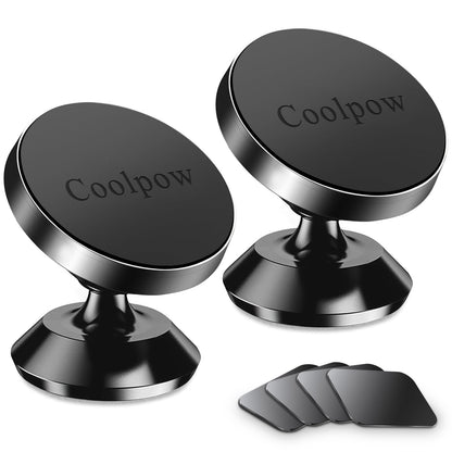 2 Packs Magnetic Phone Holder for car Strong Magnet  Mount for Car 4 Metal Plate