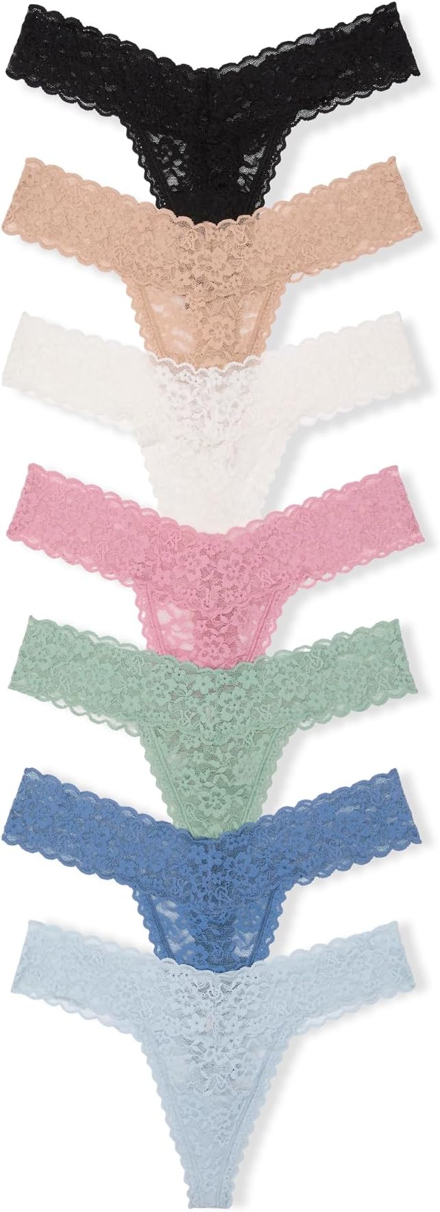 Victoria's Secret Women's Lace Thong Underwear, Panties for Women, Multi Pack