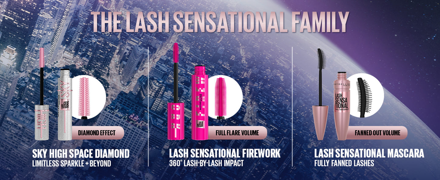 MAYBELLINE Sky High Glitter Mascara, Diamond Effect Eye Makeup for Lashes and Brows