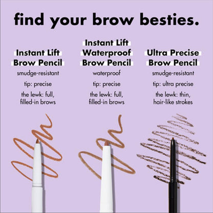 e.l.f. Instant Lift Brow Pencil, Dual-Sided, Precise, Fine Tip, Shapes, Defines, Fills Brows, Contours, Combs, Tames, 0.006 Oz